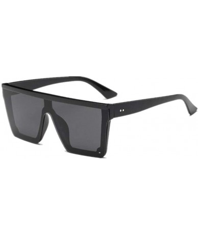 Square Sunglasses Square Gradient Glasses Designer - Black - CK199EL3EQ3 $28.51