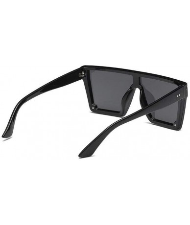 Square Sunglasses Square Gradient Glasses Designer - Black - CK199EL3EQ3 $28.51