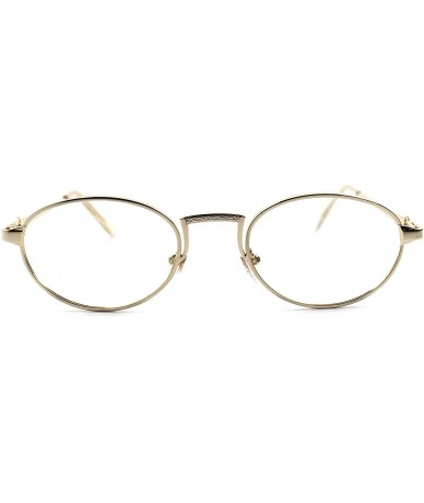 Oval 70s 80s Vintage Mens Womens Eye Glasses - Gold - CS18ECE5Z78 $22.09