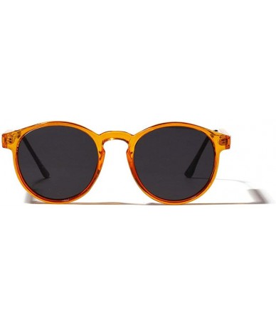 Round Orange round half metal retro Myopic polarized sunglasses Fashion female Optical Glasses UV400 - C018SMX8ZAT $61.96