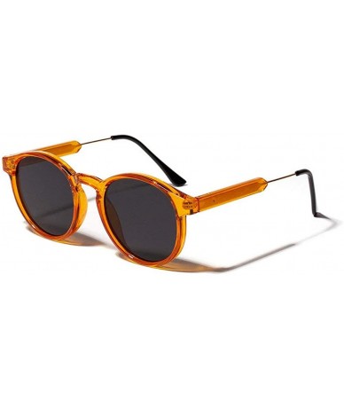 Round Orange round half metal retro Myopic polarized sunglasses Fashion female Optical Glasses UV400 - C018SMX8ZAT $61.96