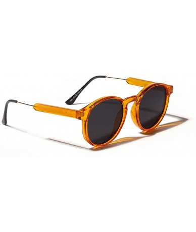 Round Orange round half metal retro Myopic polarized sunglasses Fashion female Optical Glasses UV400 - C018SMX8ZAT $61.96