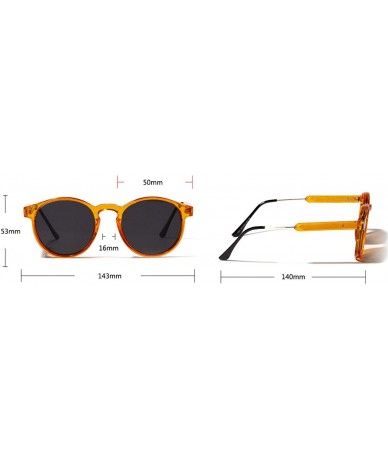 Round Orange round half metal retro Myopic polarized sunglasses Fashion female Optical Glasses UV400 - C018SMX8ZAT $61.96