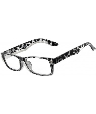 Wayfarer Classic Retro Style Narrow Rectangular Frame Clear Lens Eyeglasses - Leopard - CP11UPRMHWT $18.10