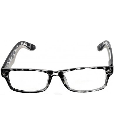 Wayfarer Classic Retro Style Narrow Rectangular Frame Clear Lens Eyeglasses - Leopard - CP11UPRMHWT $18.10