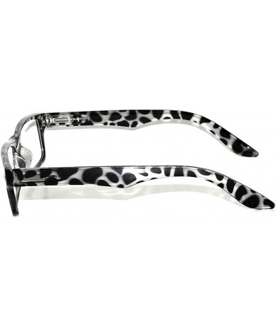 Wayfarer Classic Retro Style Narrow Rectangular Frame Clear Lens Eyeglasses - Leopard - CP11UPRMHWT $18.10