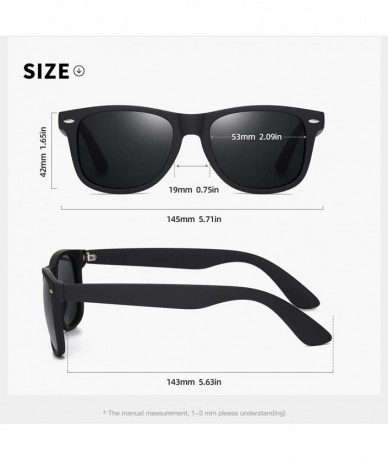 Wayfarer Polarized Sunglasses for Men and Women Matte Finish Sun Glasses Color Lens 100% UV Blocking - C518AZOIRS5 $28.35