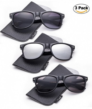 Sport Sunglasses with Pouch Classic 80's Retro Vintage Design UV Protection Sunglasses - CD18DDC4CLN $34.94