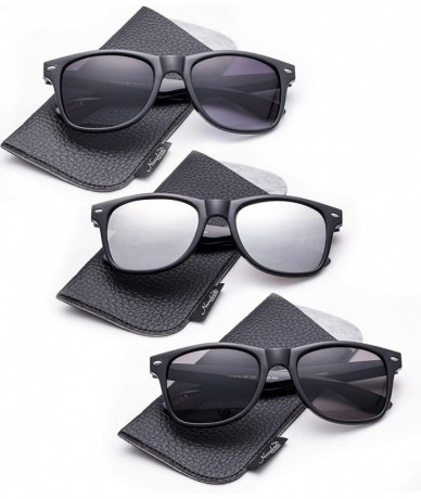 Sport Sunglasses with Pouch Classic 80's Retro Vintage Design UV Protection Sunglasses - CD18DDC4CLN $34.94