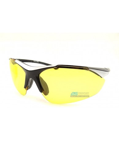 Rimless TR90 Yellow Polarized Sunglasses for Night Riding- Driving and Cycling - Titanium Silver - C111Z25PY9H $33.04