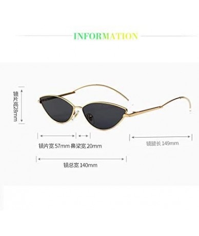 Cat Eye Retro Narrow Cat Eye Sunglasses - Metal Frame for Unisex UV Protection Sunglasses with Case&Lens Cloth - CF1985T3CCD ...