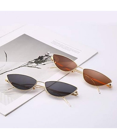 Cat Eye Retro Narrow Cat Eye Sunglasses - Metal Frame for Unisex UV Protection Sunglasses with Case&Lens Cloth - CF1985T3CCD ...