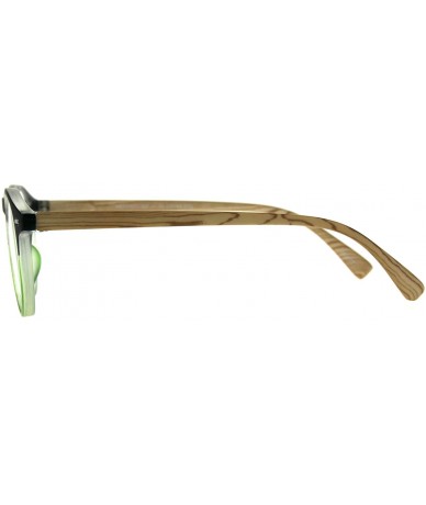 Round Unisex Round Keyhole Thin Plastic Horn Rim Reading Glasses - Green - C818D902HGC $19.31