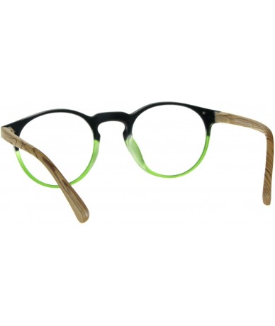 Round Unisex Round Keyhole Thin Plastic Horn Rim Reading Glasses - Green - C818D902HGC $19.31