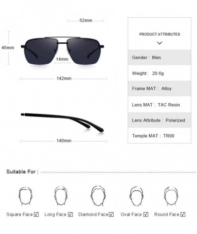 Rimless DESIGN Men Classic Sunglasses Rectangle Rimless Luxury Brand C01 Black - C01 Black - CW18XDW633R $30.10