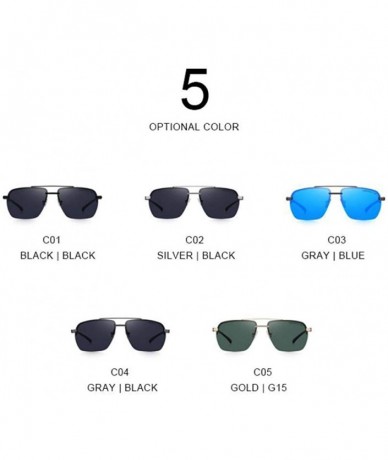 Rimless DESIGN Men Classic Sunglasses Rectangle Rimless Luxury Brand C01 Black - C01 Black - CW18XDW633R $30.10