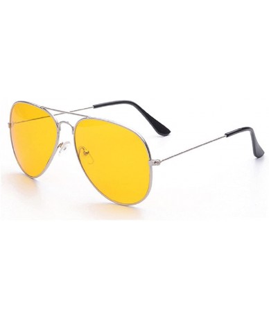 Aviator Unisex Metal Frame Aviator Polarized Sunglasses Fashion Sunglasses UV400 - Sliver Lens - C018285NZ5U $16.20