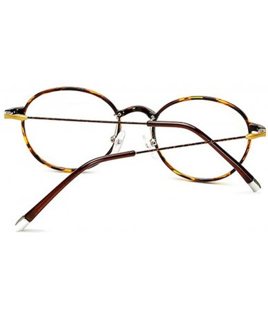 Round TR90 Ultralight Round Glasses Frame Womens Mens Optical Eyewear - Leopard - CS18DHAGE9I $30.46