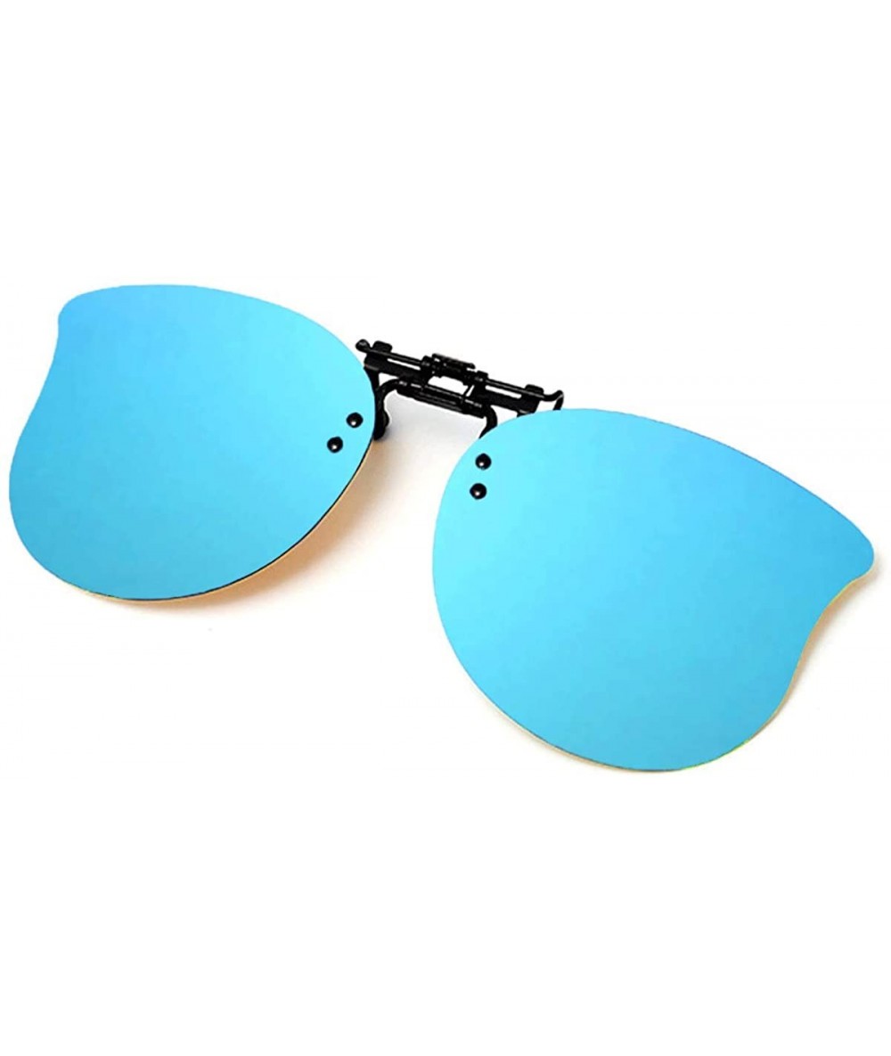 Cat Eye Polarized Cat Eye Clip-on Sunglasses Anti-Glare UV Protection Sunglasses Over Prescription Glasses - Blue - CO198G8EG...