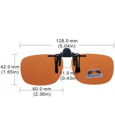 Sport Clip On Sunglasses Polarized Driving Glasses-Retro Night Vision Outdoor - Yellow+brown - CI184XAG7LQ $16.08