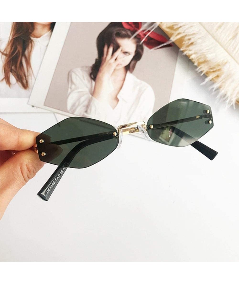 Round Vintage Small Round Sunglasses Women Retro Sun Glasses Female Oval Black C1 Red - C4 Green - C318XDWH82L $19.17