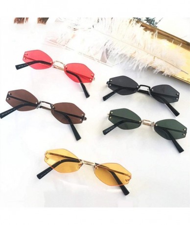 Round Vintage Small Round Sunglasses Women Retro Sun Glasses Female Oval Black C1 Red - C4 Green - C318XDWH82L $19.17