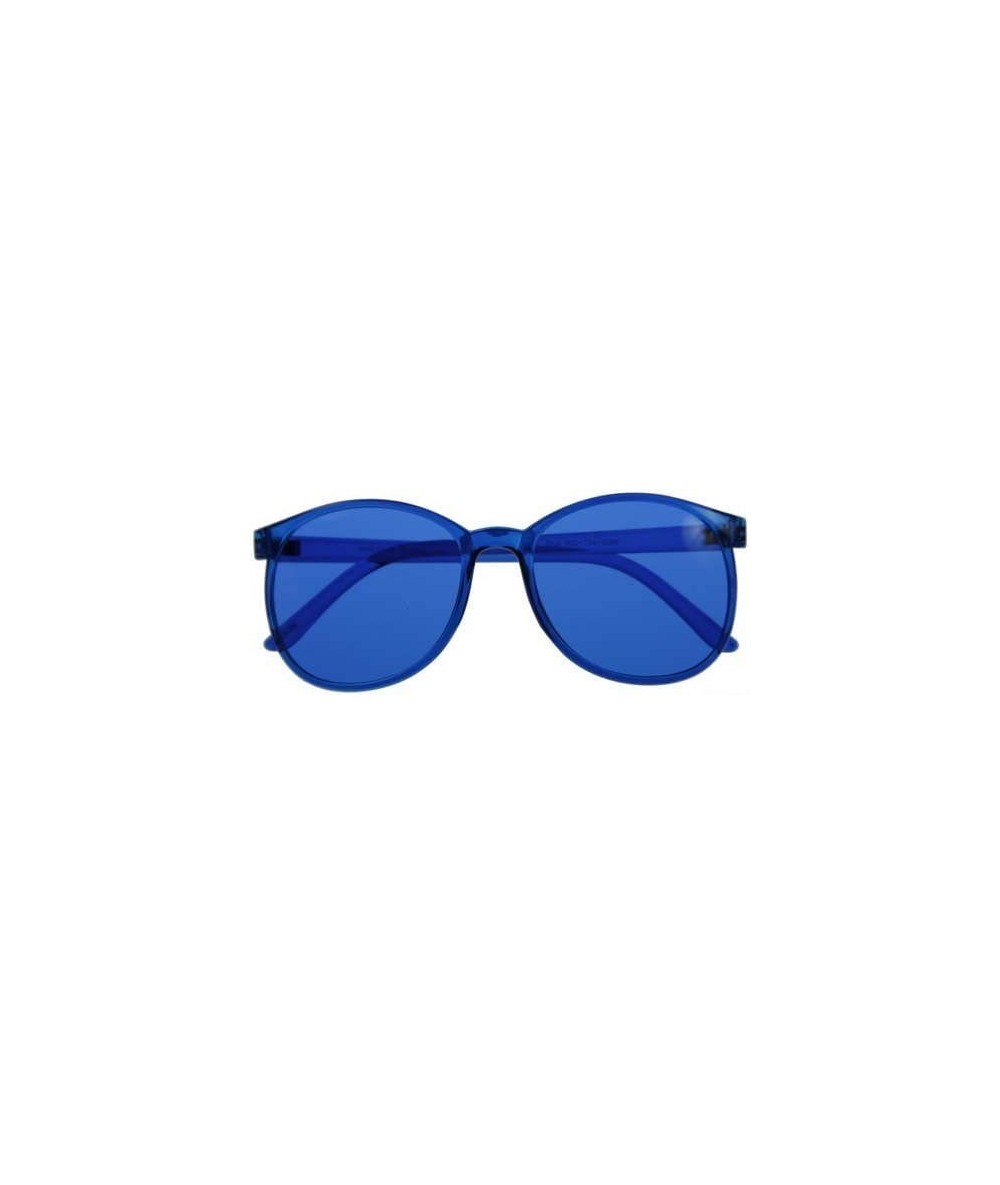 Round Color Therapy Glasses - Blue Round StyleRedesigned to be Sturdy - C9110PN5TC3 $35.14