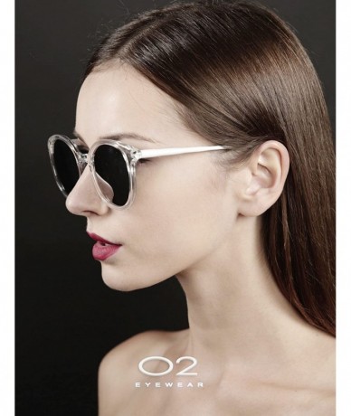 Round 97004 Oversize Cat Eye Flat Round Mirror Women Men Sunglasses - Metal Arm - C612JQRZJLJ $26.02