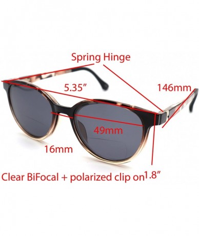 Wayfarer Clear Bifocal - Polarized Magnetic Clip on - Polarized Sunglasses New Arrived - CS18LM0EG0O $49.18