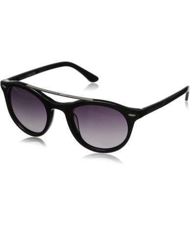 Round Classics HTG1009 C2 Polarized Aviator Sunglasses - Shiny Black - CY11OCMWEH1 $59.88