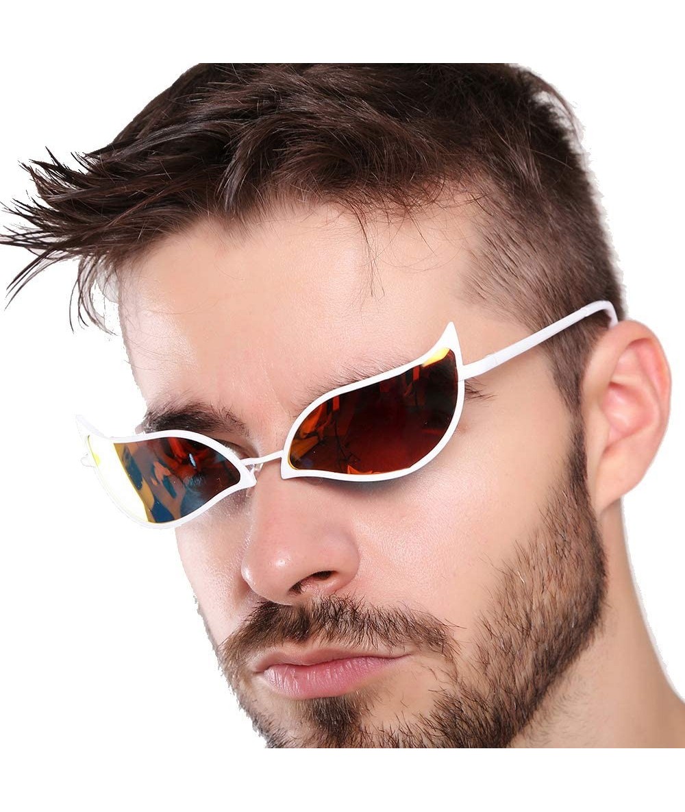 Sport One Piece Sunglasses Doflamingo Glasses Anti UV 100% Sunglasses - White - C4189HKOEWT $65.76