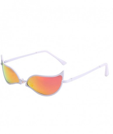 Sport One Piece Sunglasses Doflamingo Glasses Anti UV 100% Sunglasses - White - C4189HKOEWT $65.76