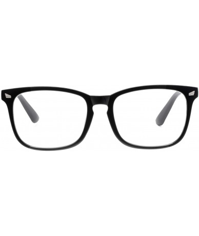 Aviator Non-Prescription Glasses for Women Men Clear Lens Square Frame Eyeglasses - Matte Black - CA18Z45OQG7 $17.95