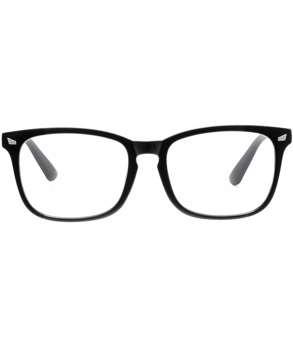 Aviator Non-Prescription Glasses for Women Men Clear Lens Square Frame Eyeglasses - Matte Black - CA18Z45OQG7 $17.95