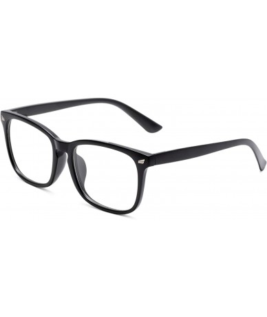 Aviator Non-Prescription Glasses for Women Men Clear Lens Square Frame Eyeglasses - Matte Black - CA18Z45OQG7 $17.95