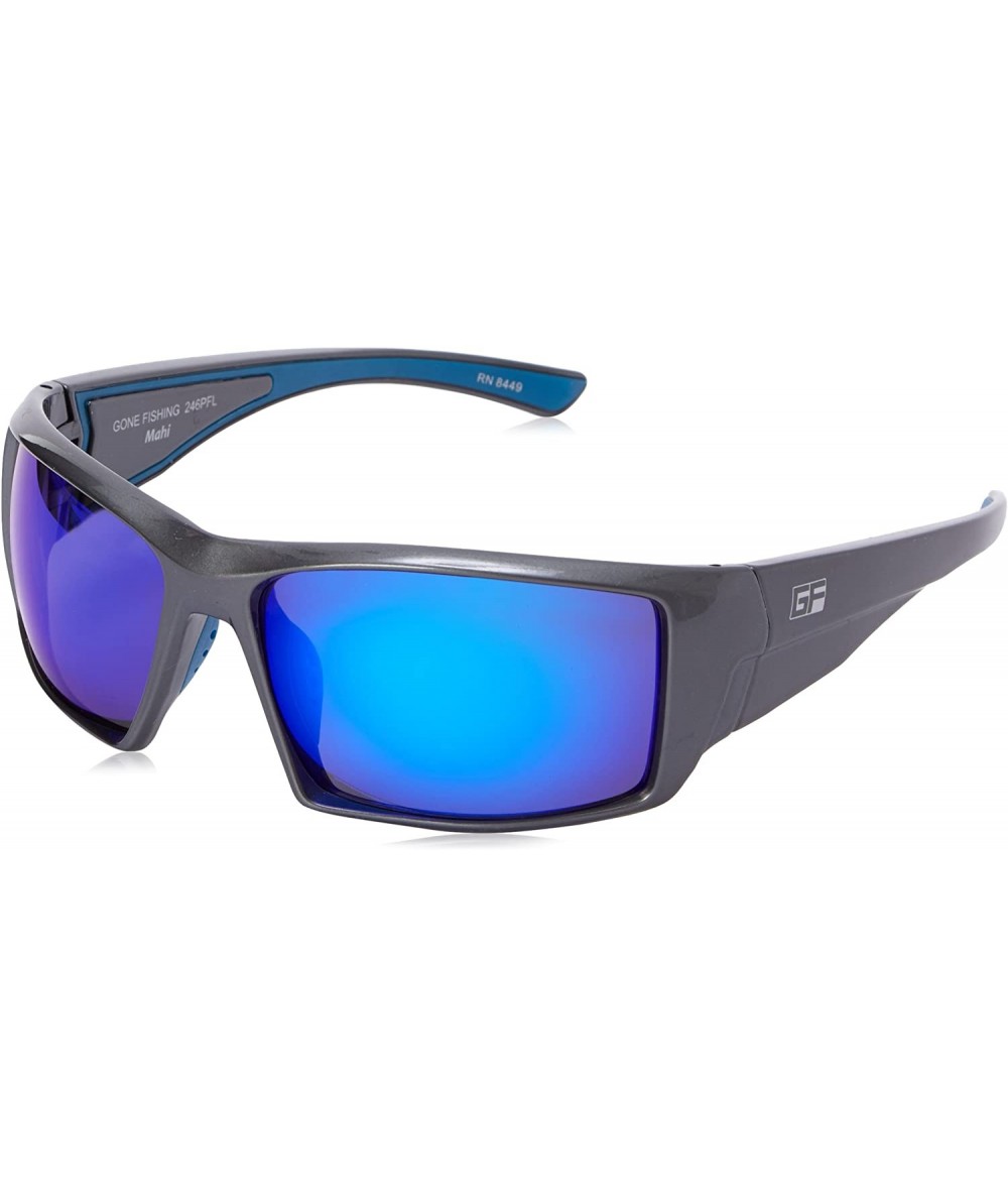 Sport Men's Mahi Polarized Iridium Wrap Sunglasses - Shiny Dark Pearl Grey - C811RA62AP5 $67.53