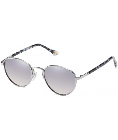 Oval Small Retro Oval Polarized Sunglasses with Acetate Temple Amber SJ1133 - CY192UA34Q0 $27.56