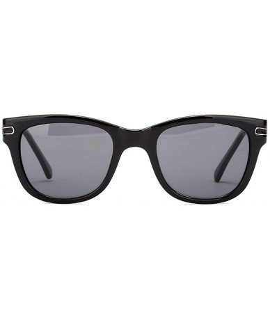 Square Plastic Erika Style Fashion Sunglasses - Black/Smoke - C711TDHXR6H $19.59