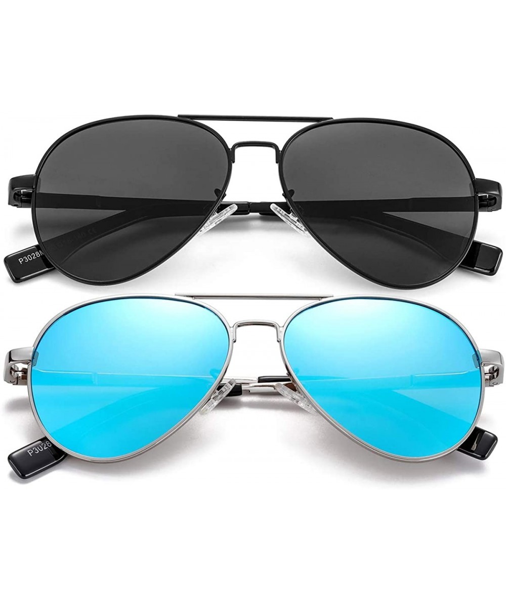 Sport Polarized Aviator Sunglasses for Men Women Driving Sun Glasses 100% UV Protection - 58MM - CV1963M05HG $31.68