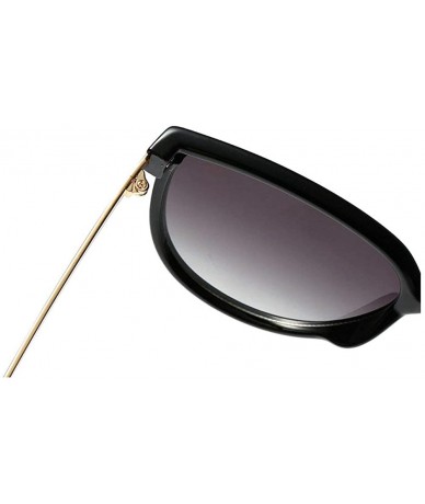 Square fashion big name unisex retro square frame brand designer ladies sunglasses - Black - CW18YD6KC3C $24.35