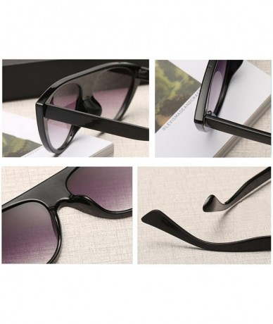 Goggle cat eyes female sunglasses personality fashion street trend sunglasses - Black Mercury - CS18EH5DEMO $17.60