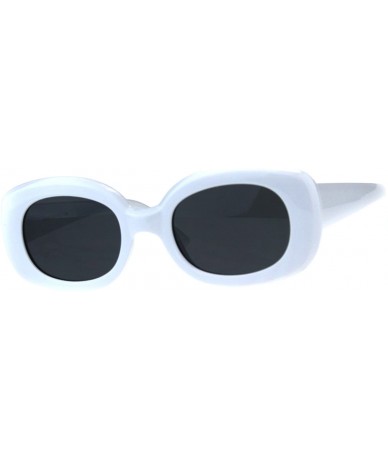 Rectangular Womens Vintage Fashion Sunglasses Oval Rectangular Frame UV 400 - White - CY18EO4LSUS $20.31