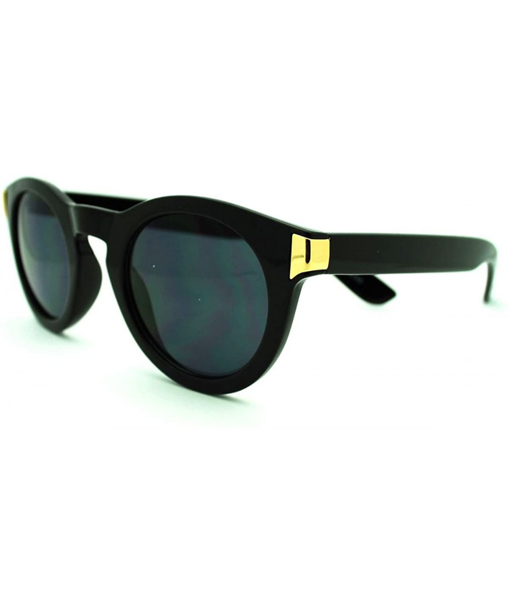 Round Round Keyhole Sunglasses Womens Retro Chic Stylish Fashion Shades - Black - CJ11E85373R $19.13