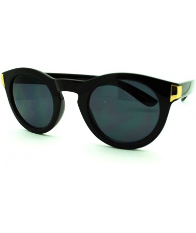 Round Round Keyhole Sunglasses Womens Retro Chic Stylish Fashion Shades - Black - CJ11E85373R $19.13