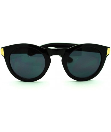 Round Round Keyhole Sunglasses Womens Retro Chic Stylish Fashion Shades - Black - CJ11E85373R $19.13