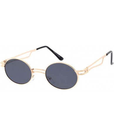 Round Retro Fashion Wired Frame Round Lens R73 Sunglasses - Gold - CU18ASZWO87 $21.67