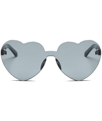 Shield Women Fashion Heart-shaped Shades Sunglasses Integrated UV Candy Colored - 7133c - C118RR2IRMM $19.91