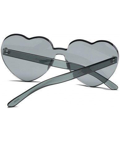 Shield Women Fashion Heart-shaped Shades Sunglasses Integrated UV Candy Colored - 7133c - C118RR2IRMM $19.91