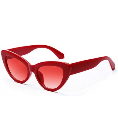 Cat Eye Ladies Sunglasses Sexy Retro Sun Glasses for Women Cat Eye Popular Gift Items - Red - C818KMCQDIN $17.98