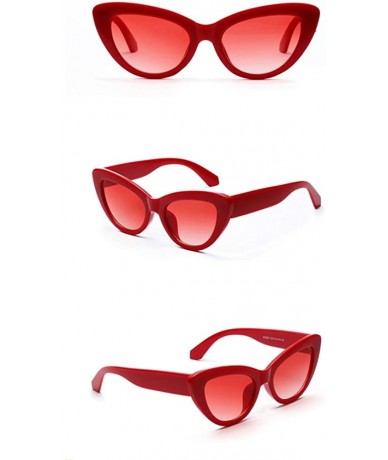 Cat Eye Ladies Sunglasses Sexy Retro Sun Glasses for Women Cat Eye Popular Gift Items - Red - C818KMCQDIN $17.98